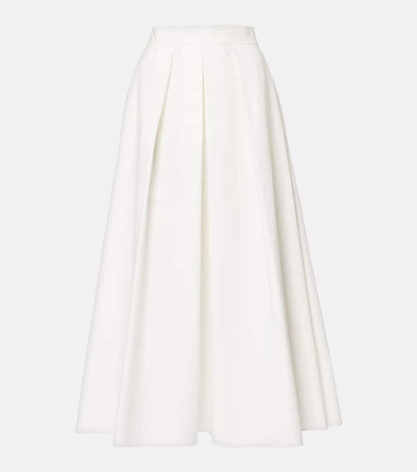 Elie Saab Cotton popeline midi skirt