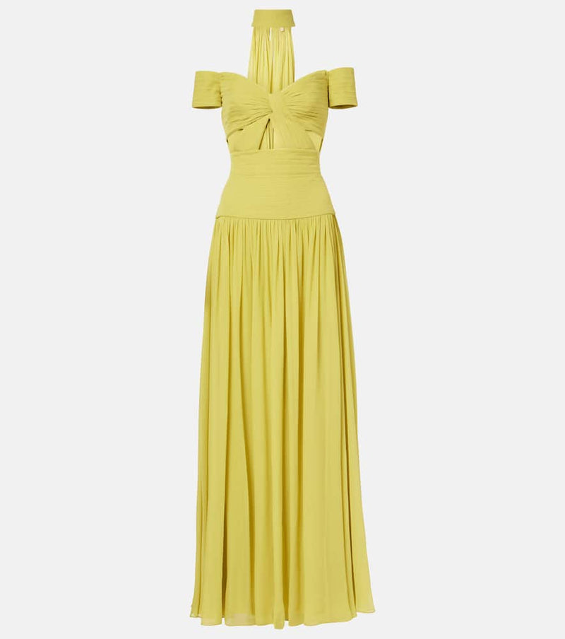 Elie Saab Draped cutout silk gown