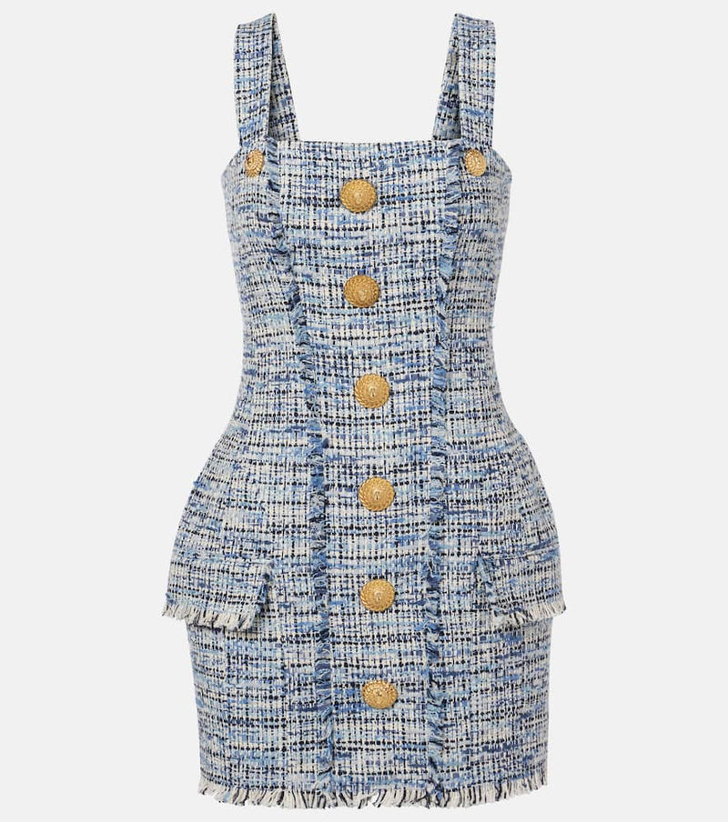 Balmain Denim tweed minidress