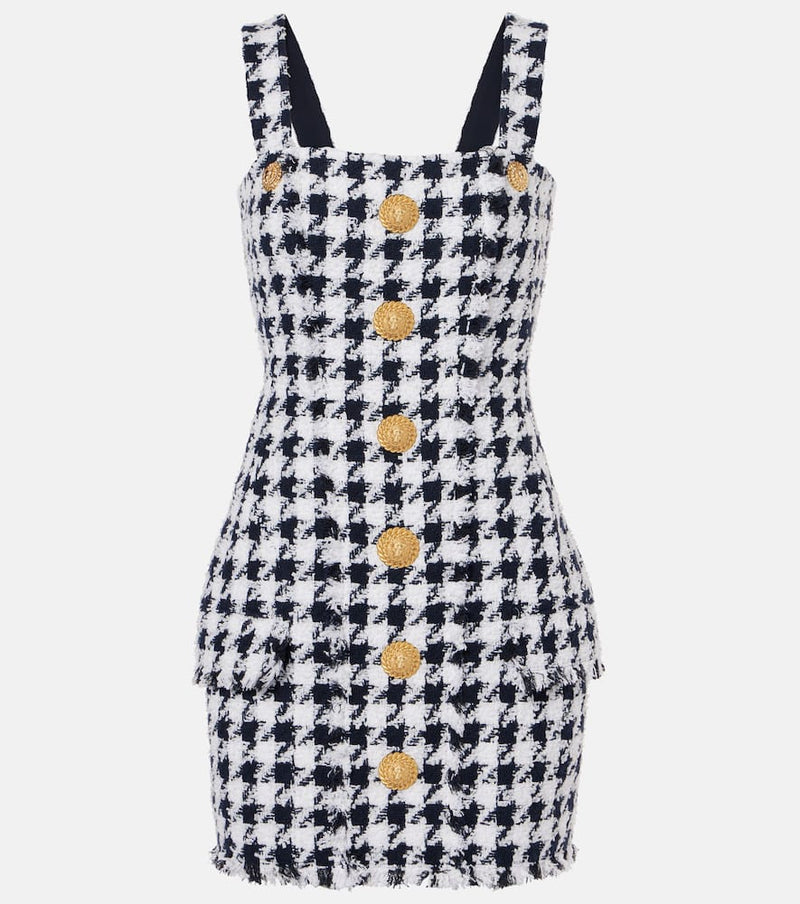 Balmain Houndstooth tweed minidress