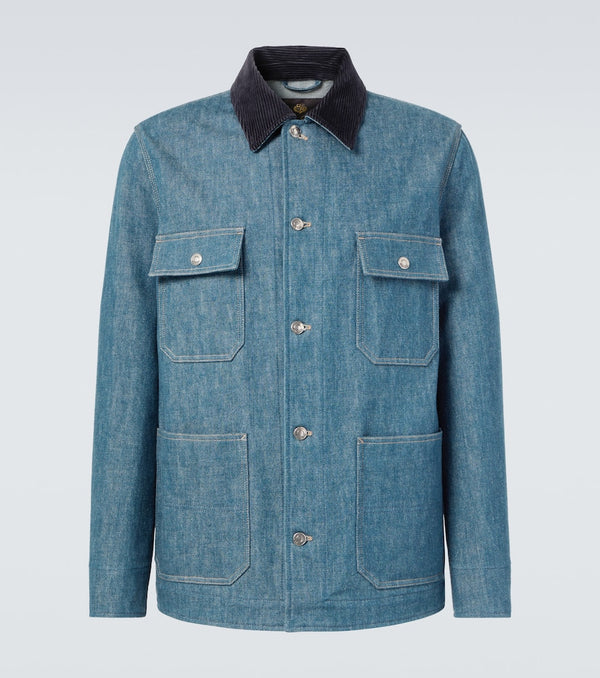 Loro Piana Conley corduroy-trimmed denim jacket