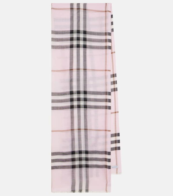 Burberry Burberry Check wool and silk scarf