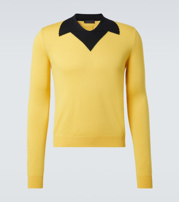 Prada Virgin wool polo sweater