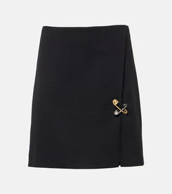 Versace Safety Pin wool miniskirt