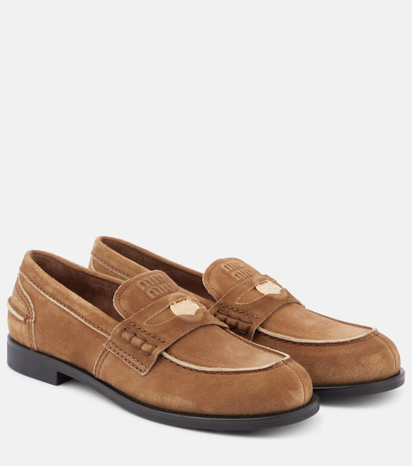 Miu Miu Suede penny loafers