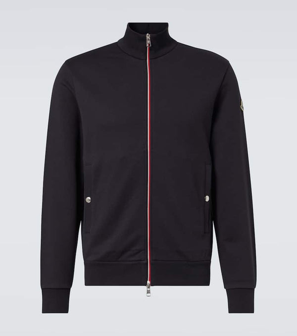 Moncler Cotton jersey zip-up sweater