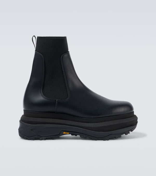 Sacai Leather Chelsea boots