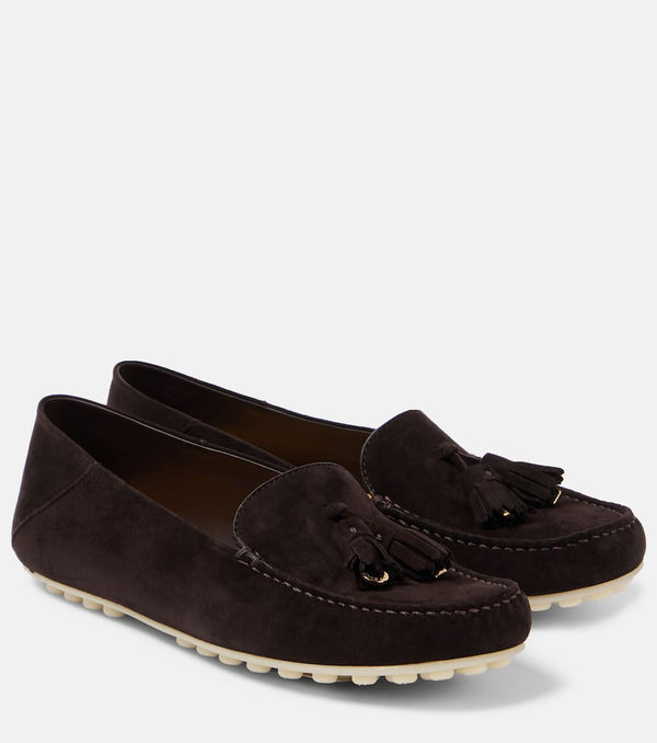 Loro Piana Dot suede moccasins