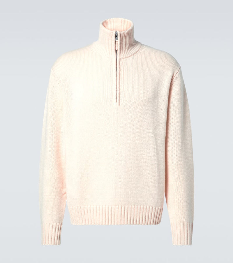 Allude Half-zip cashmere sweater