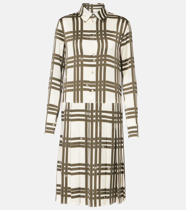 Burberry Ribbon Check silk shirt dress