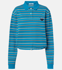 Prada Logo striped cotton polo shirt
