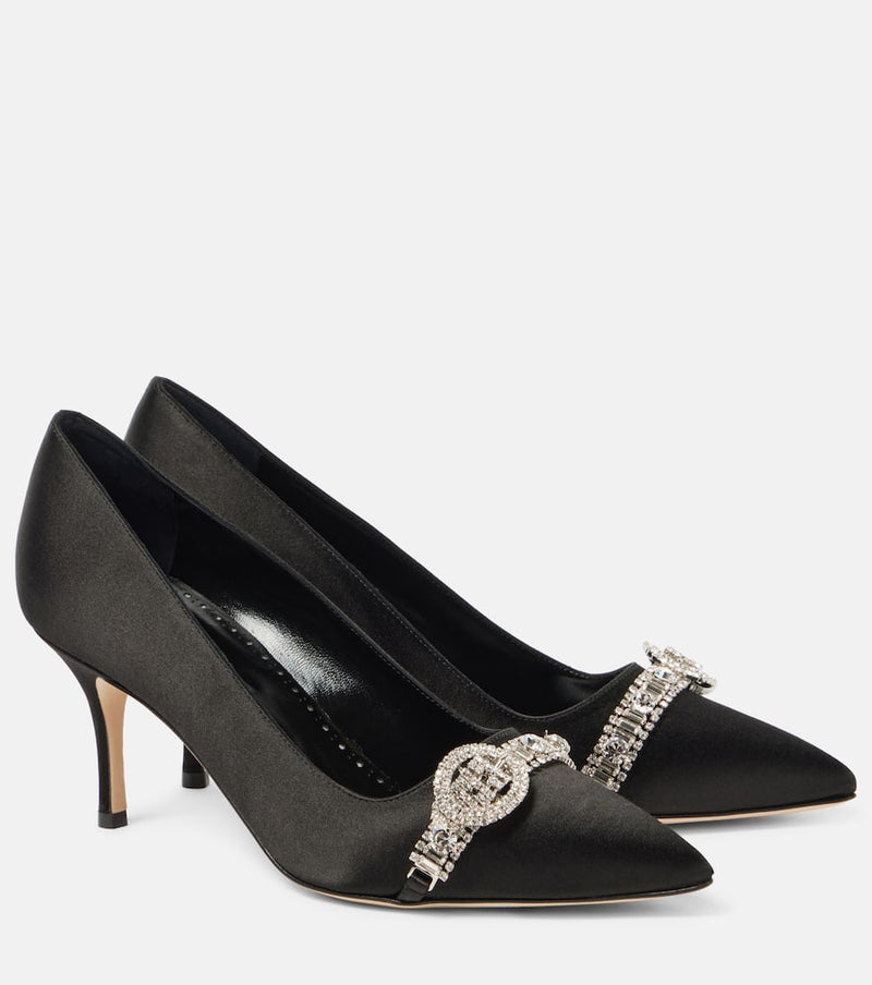 Manolo Blahnik Asa 70 satin pumps