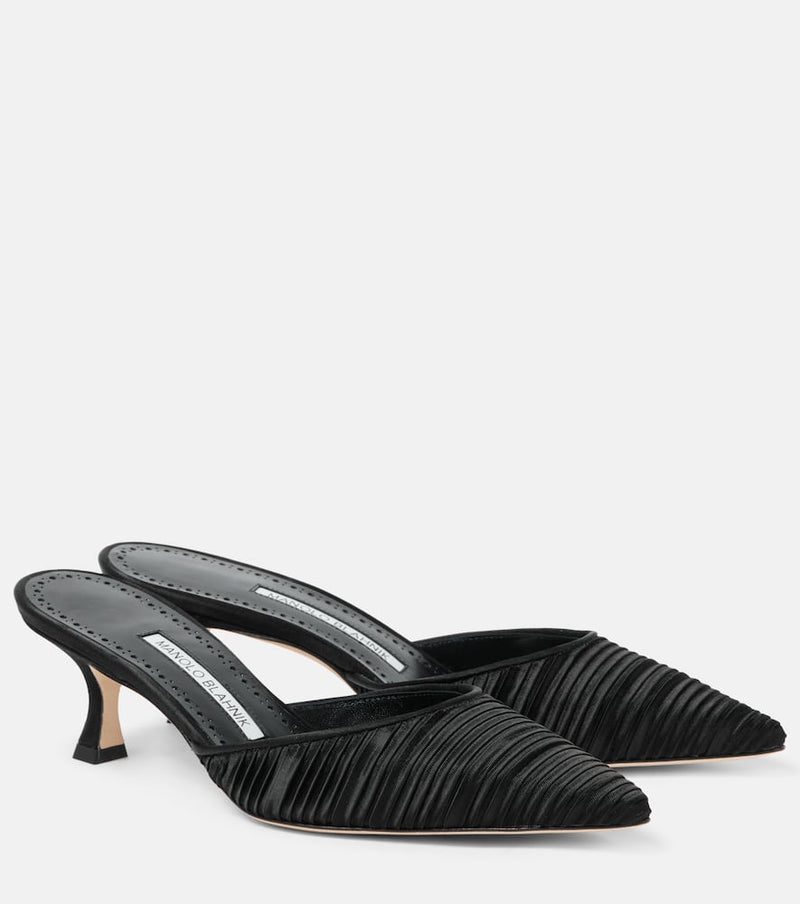 Manolo Blahnik Carolyne 50 satin mules