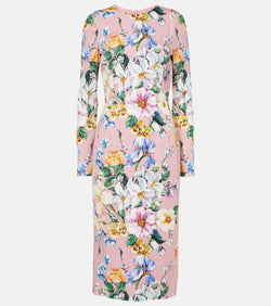 Dolce & Gabbana Floral silk-blend midi dress