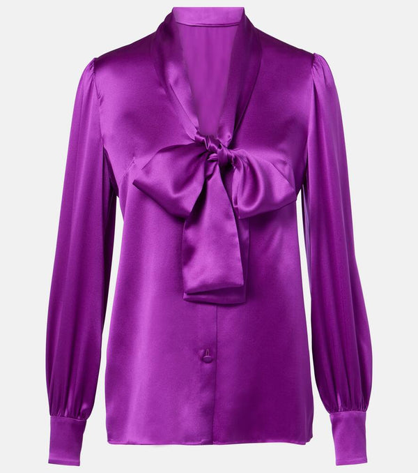 Dolce & Gabbana Tie-neck silk satin blouse