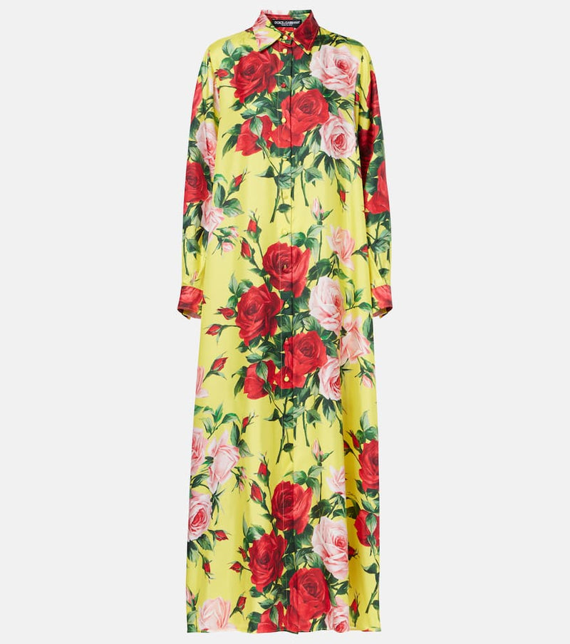 Dolce & Gabbana Floral silk shirt dress