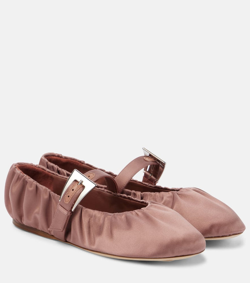 Paris Texas Sveva satin ballet flats