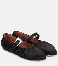 Paris Texas Sveva satin ballet flats