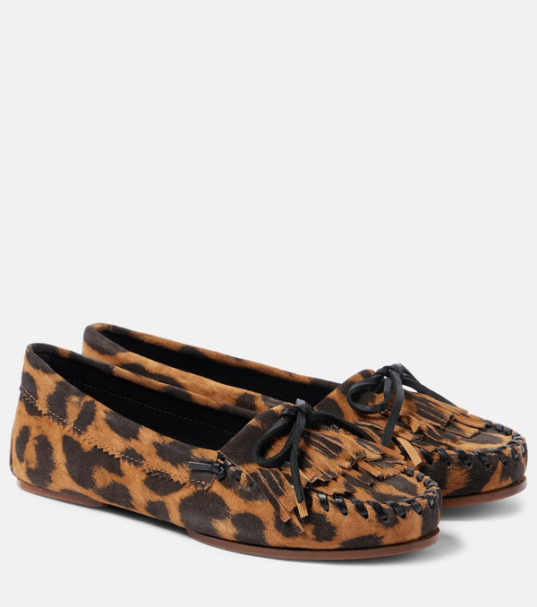 Paris Texas Indie leopard-print suede loafers