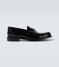 Prada Logo leather loafers
