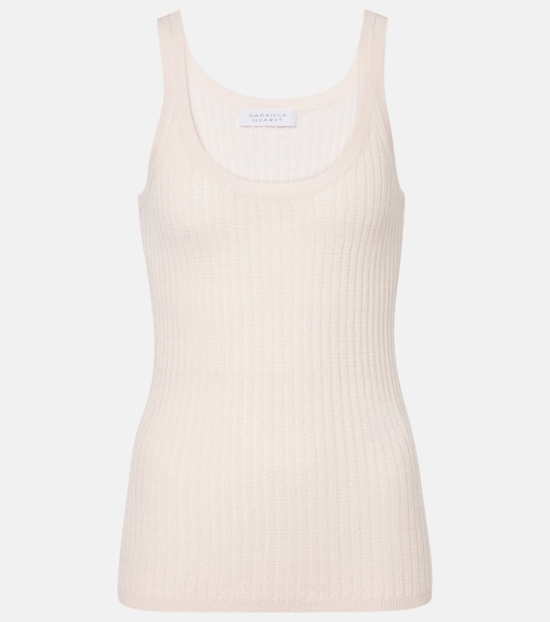 Gabriela Hearst Nevin pointelle cashmere and silk tank top