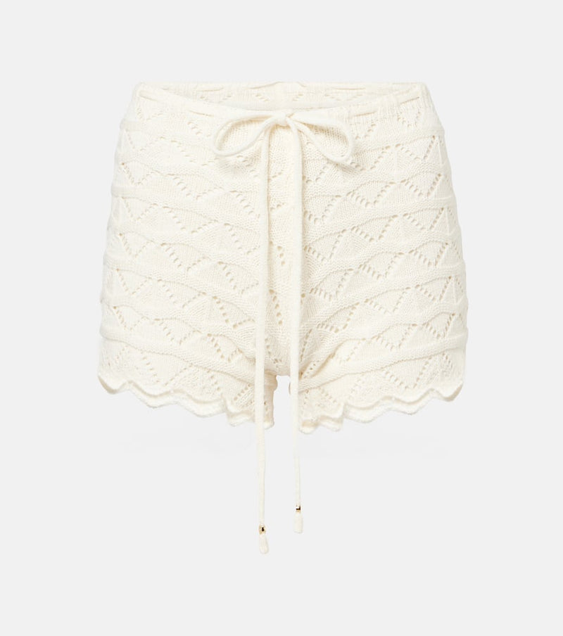 Bananhot Mina crochet cotton-blend shorts