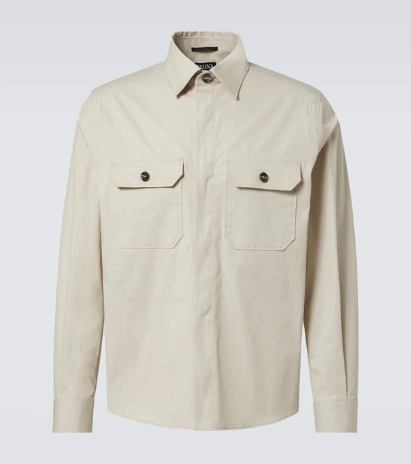 Zegna Cotton-blend overshirt