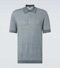Zegna Cotton, linen, and silk polo shirt