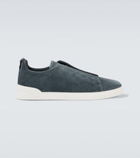 Zegna Triple Stitch suede slip-on sneakers