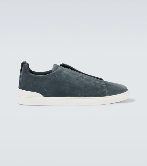 Zegna Triple Stitch suede slip-on sneakers