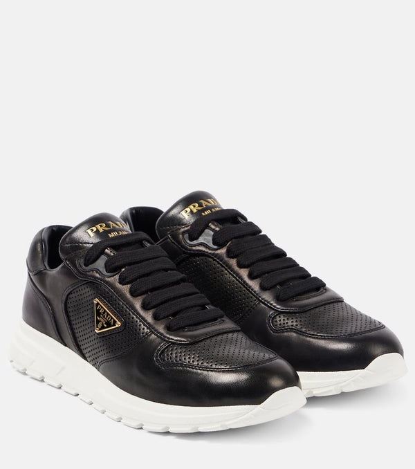 Prada Logo leather sneakers