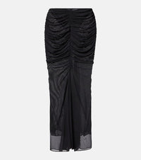 Mugler Ruched maxi skirt
