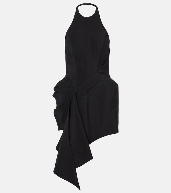 Mugler Asymmetric draped minidress