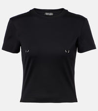 Mugler Ruched cotton top