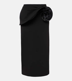 Magda Butrym Floral-appliqué midi skirt