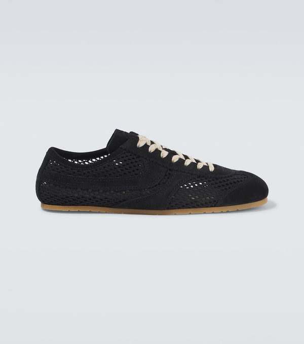 Dries Van Noten Suede and mesh sneakers