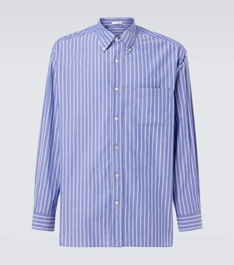 The Row Bresson striped cotton poplin shirt