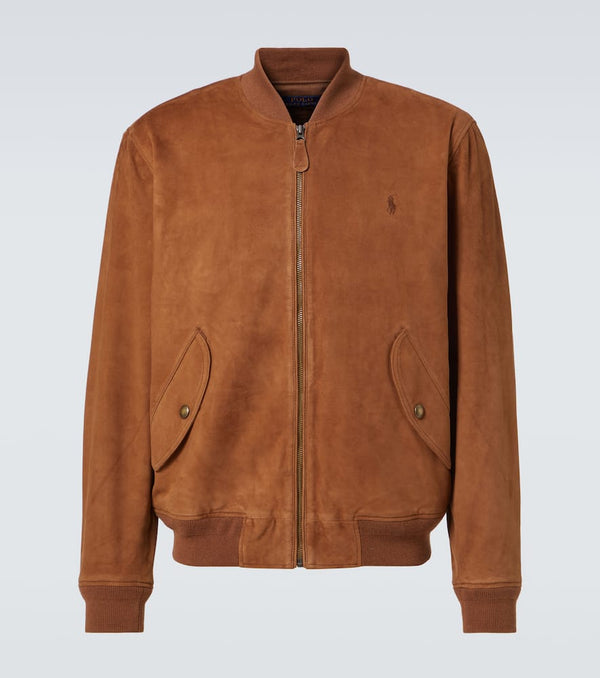 Polo Ralph Lauren Logo suede bomber jacket