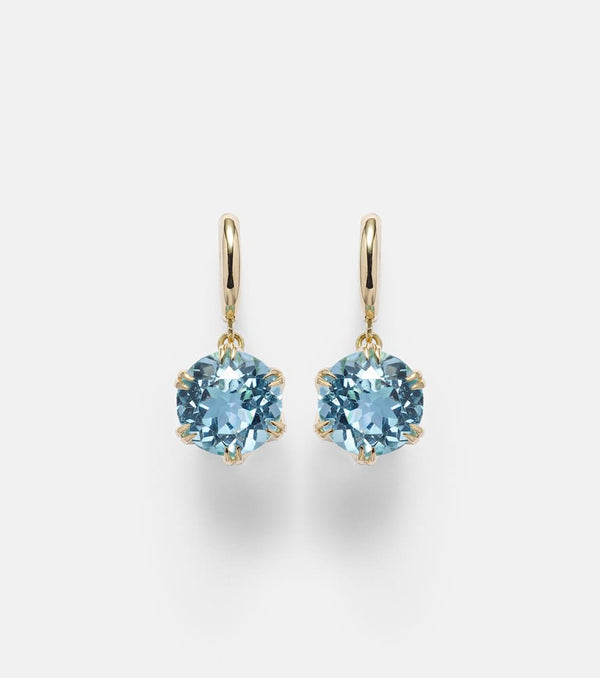 Ileana Makri 18kt gold hoop earrings with topaz