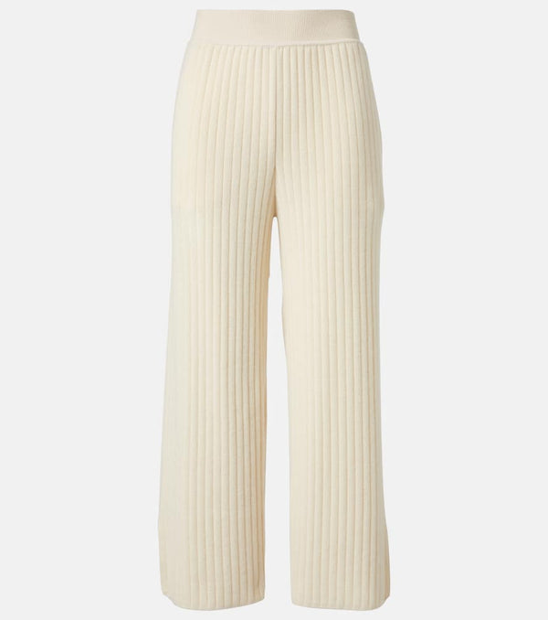 Loro Piana Coste ribbed-knit cropped cashmere pants