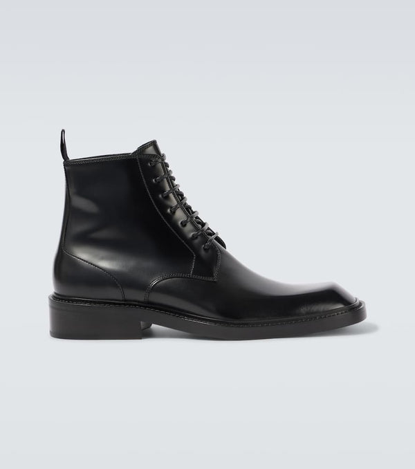 Saint Laurent Ian leather lace-up boots