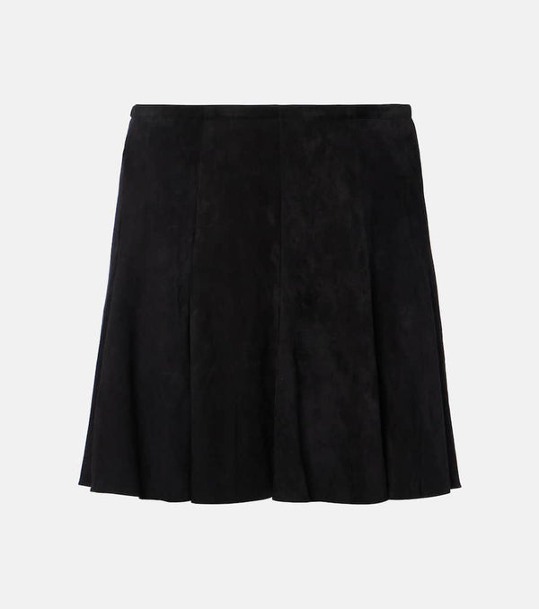 Stouls Mila pleated suede miniskirt