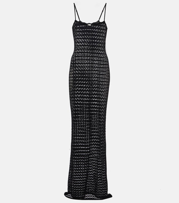 Saint Laurent Pointelle maxi dress