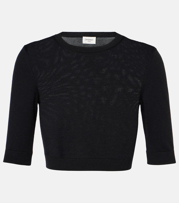 Saint Laurent Cropped wool top