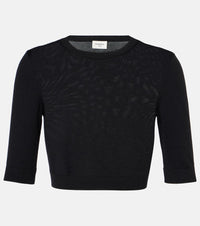 Saint Laurent Cropped wool top