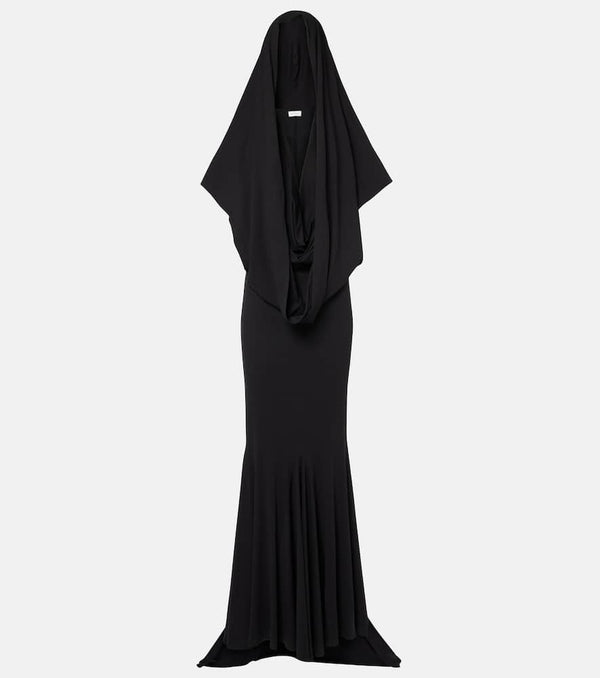 Magda Butrym Hooded silk-blend jersey maxi dress