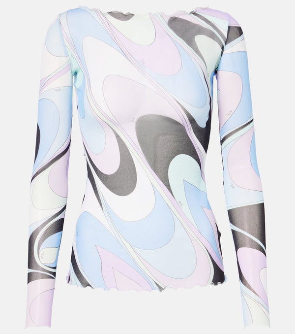 Pucci Printed tulle top