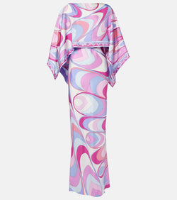 Pucci Printed silk twill maxi dress