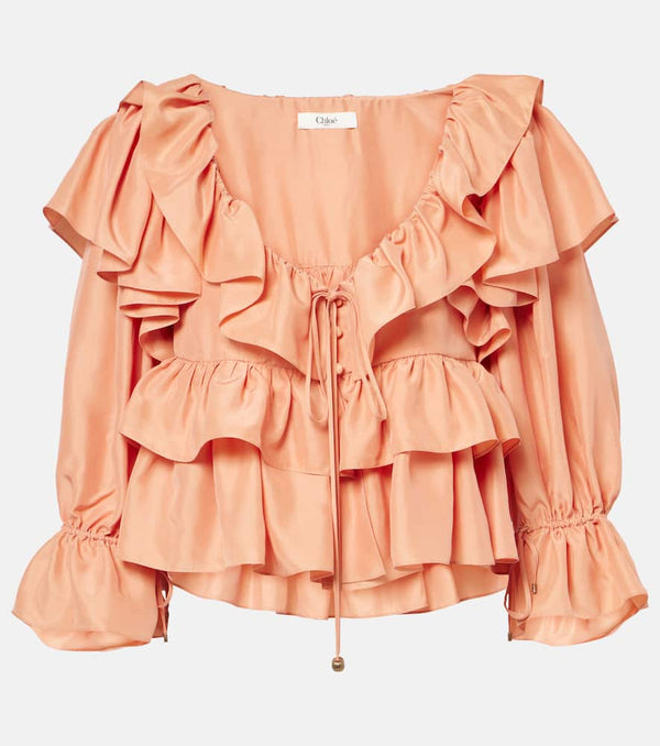 Chloé Ruffled silk blouse