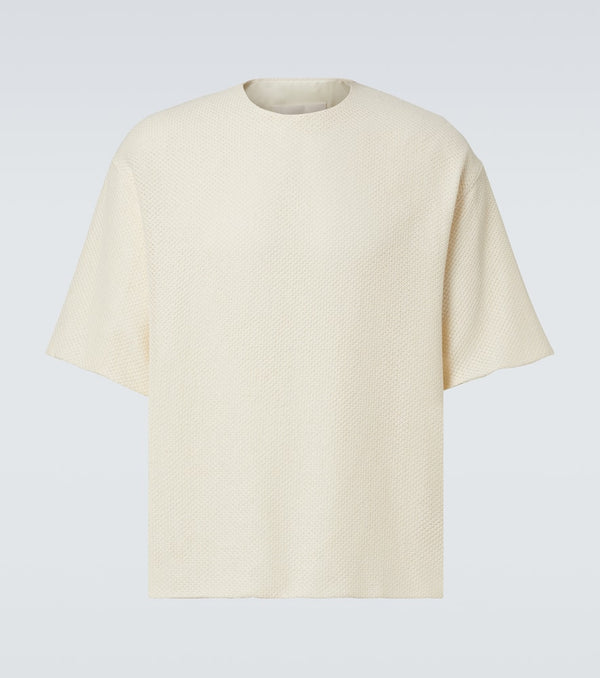 Jil Sander Zip-detail cotton-blend jersey T-shirt